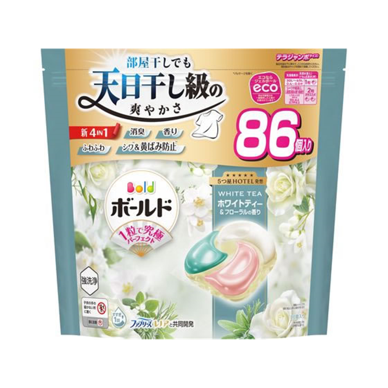 P&Gジャパン ボールド ジェル ボール 4D ホワイトティー 詰替 TJ 86個 1個（ご注文単位1個）【直送品】