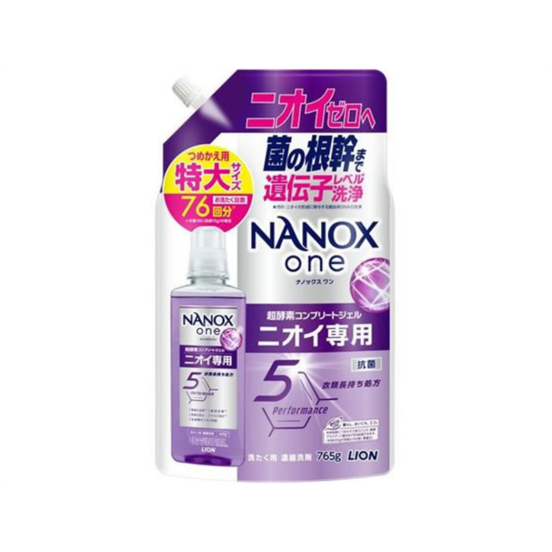 ライオン NANOX one ニオイ専用 つめかえ用 特大765g 1個（ご注文単位1個）【直送品】