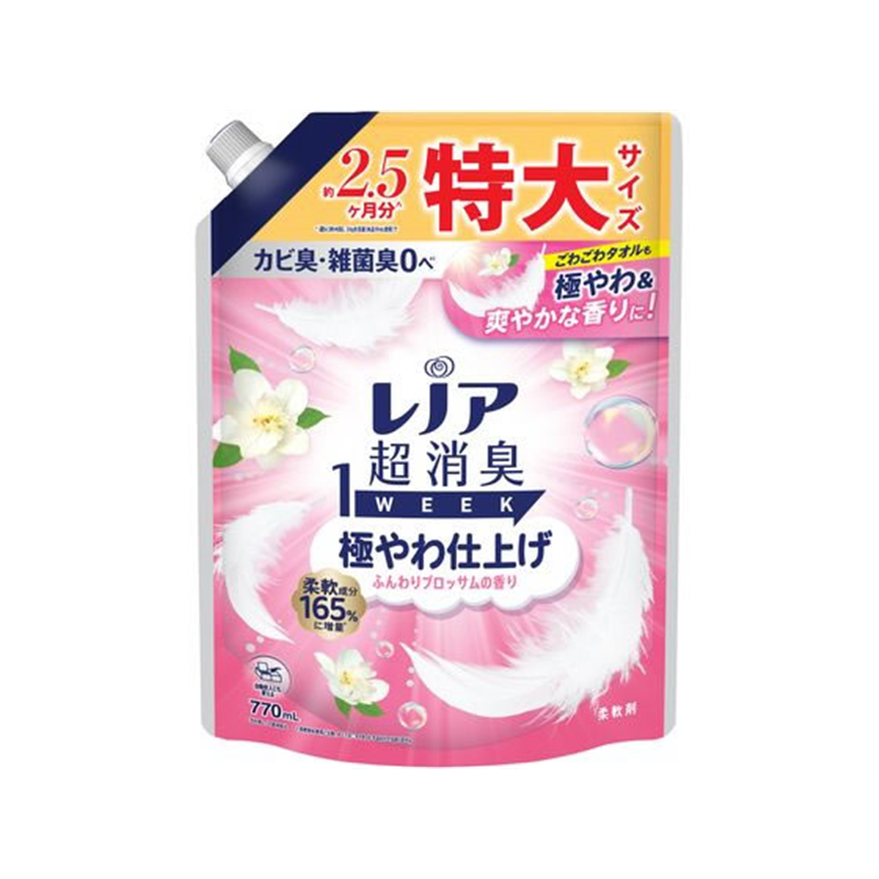 P&G レノア超消臭1WEEK 極やわ ブロッサム 替 特大770mL 1個（ご注文単位1個）【直送品】