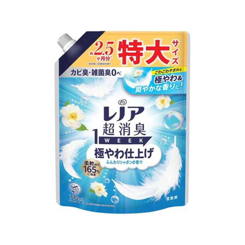 P&G レノア超消臭1WEEK 極やわ シャボン 替 特大 770mL 1個（ご注文単位1個）【直送品】