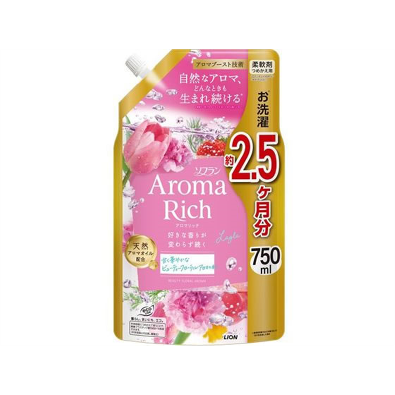 ライオン ソフラン アロマリッチ レイラ つめかえ用 750mL 1個（ご注文単位1個）【直送品】