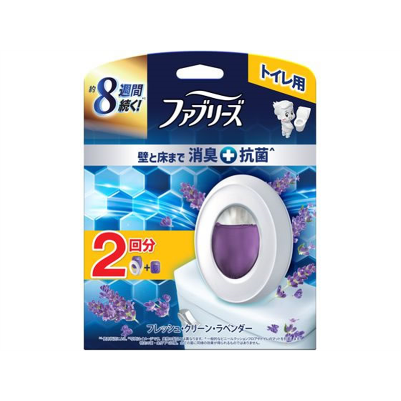 P&G ファブリーズ トイレ用消臭剤+抗菌 フレッシュクリーンラベンダー 2回 1個（ご注文単位1個）【直送品】