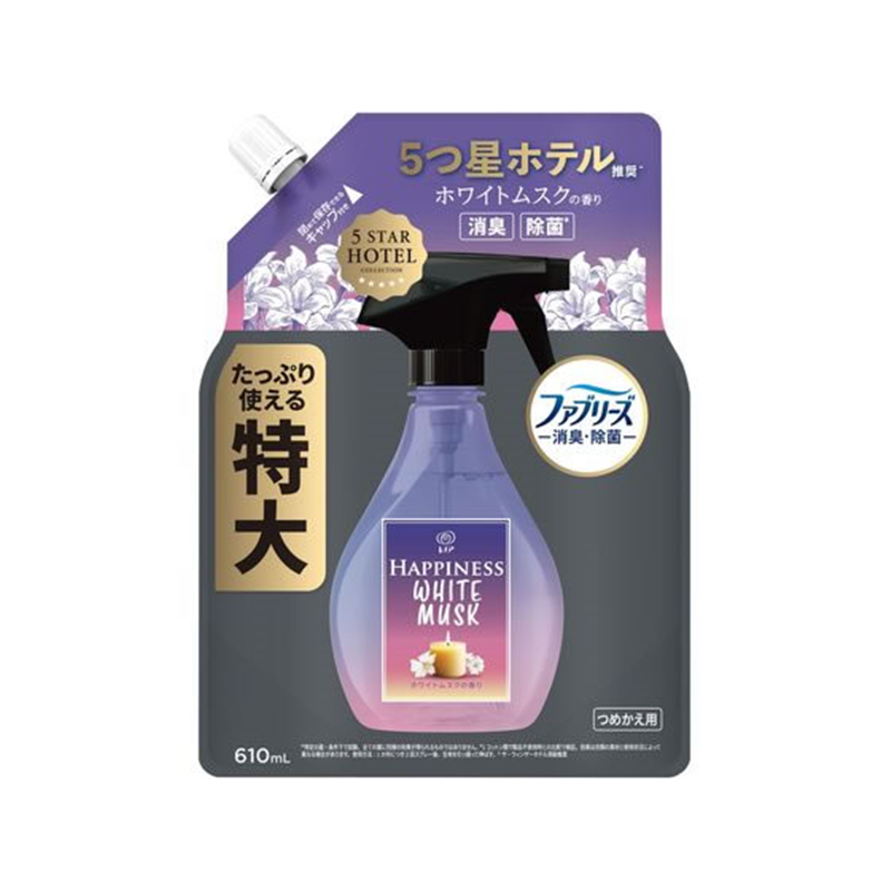 P&G レノアハピネスミスト ホワイトムスク 特大 610ML 1個（ご注文単位1個）【直送品】