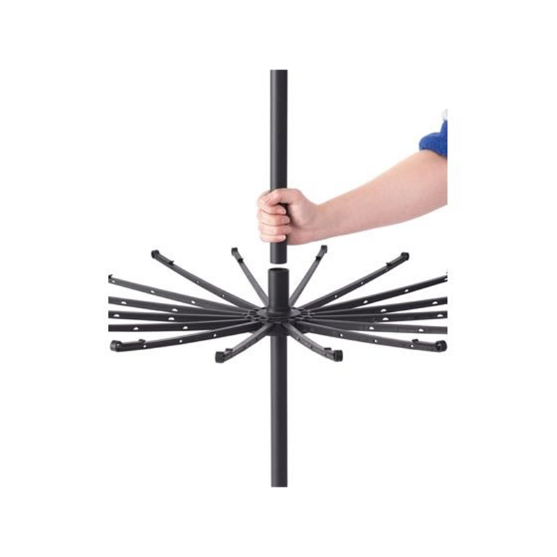 天馬 PORISH ブラック物干し パラソルスタンド 3段 PSBK-08 1台(ご注文単位1台)【直送品】