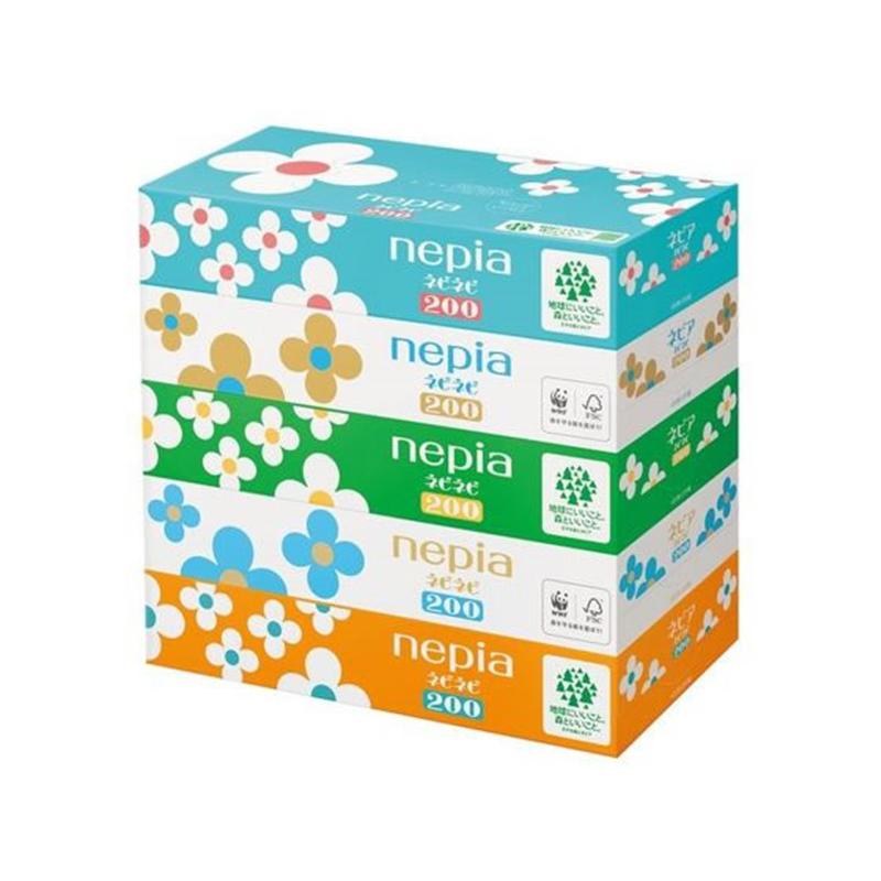 王子ネピア ネピネピ ティシュ 200W5P 1パック（ご注文単位1パック）【直送品】