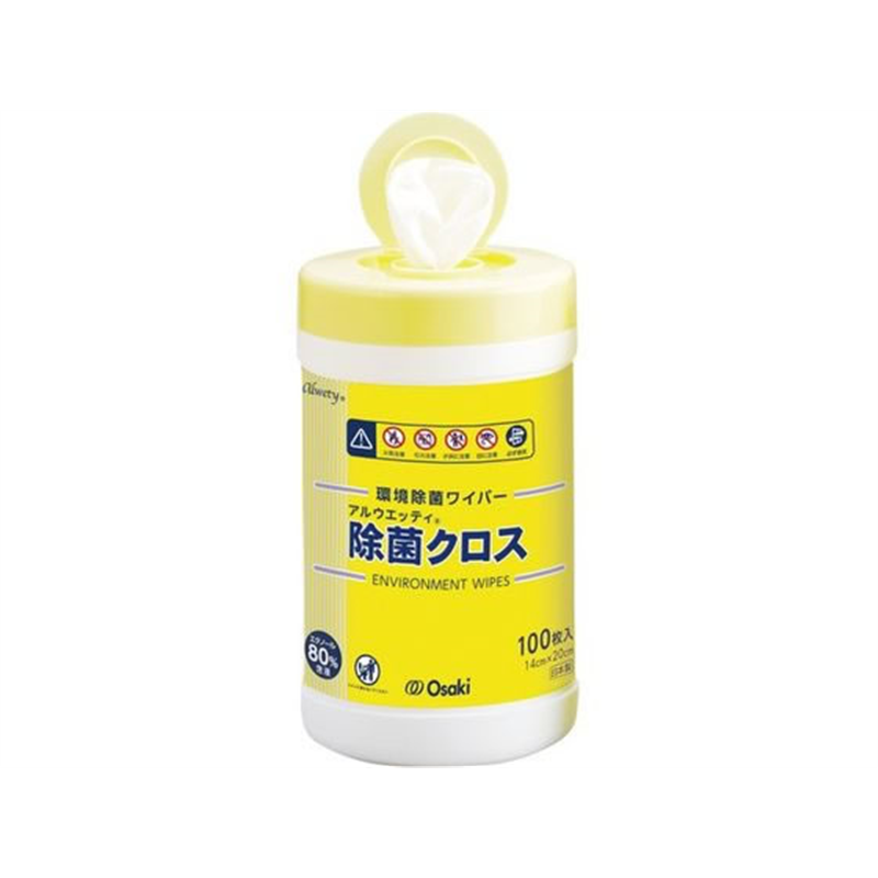 オオサキメディカル アルウエッティ 除菌クロス 100枚入 72161 1個（ご注文単位1個）【直送品】