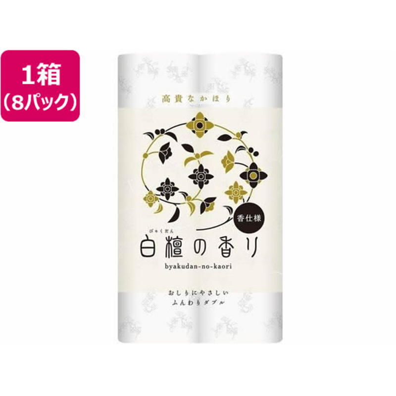 王子ネピア 白檀の香り 12ロール ダブル 30m×8パック 1箱（ご注文単位1箱）【直送品】