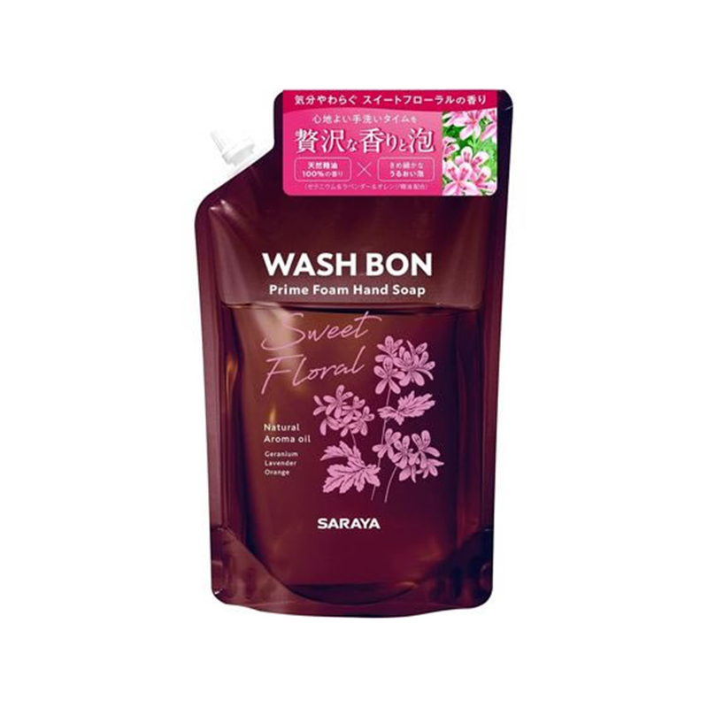 サラヤ ウォシュボン プライムフォーム スイートフローラル 詰替 1個(ご注文単位1個)【直送品】