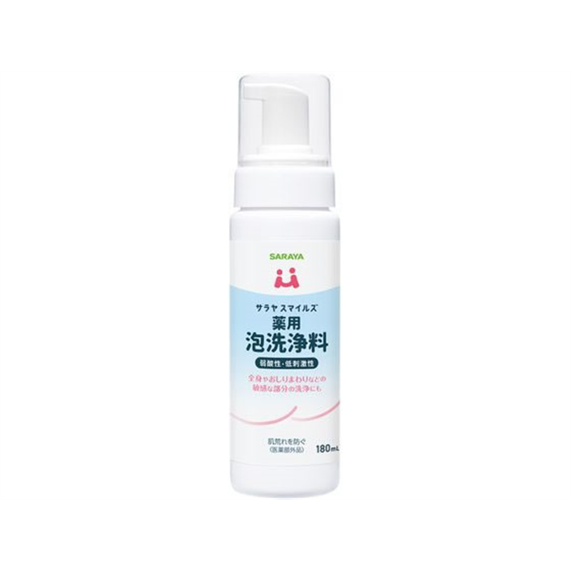 サラヤ サラヤスマイルズ 薬用泡洗浄剤 180mL 1個（ご注文単位1個）【直送品】