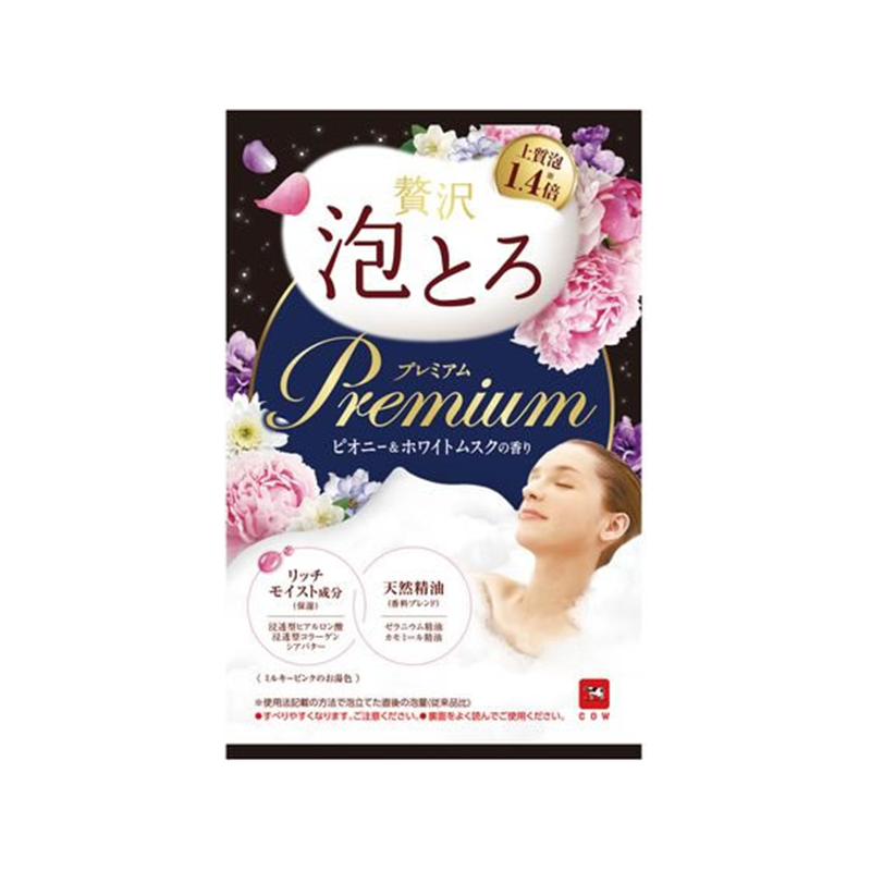 牛乳石鹸 お湯物語 贅沢泡とろ プレミアム ピオニー&ホワイトムスク 1個（ご注文単位1個）【直送品】