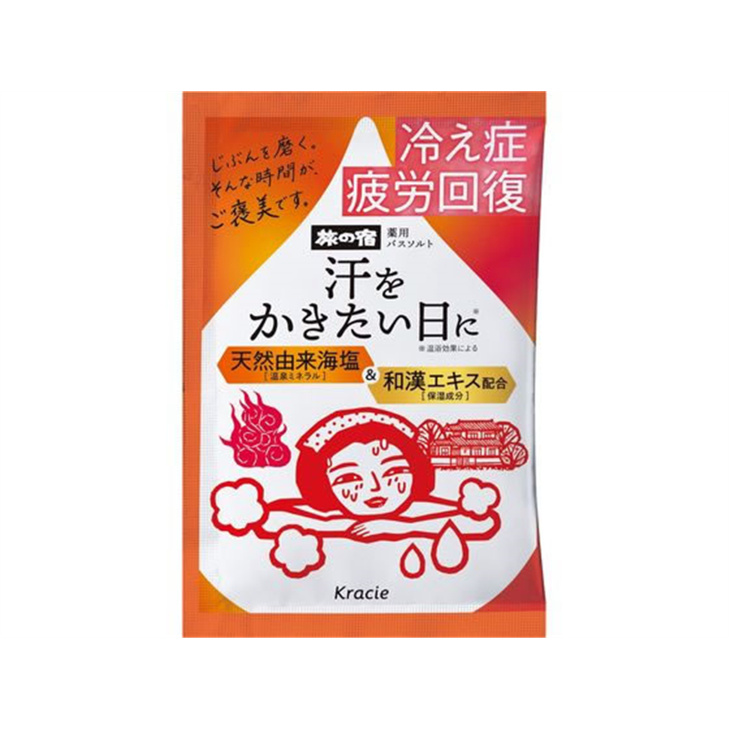 クラシエ 旅の宿 薬用バスソルト 発汗温浴 1P 1束（ご注文単位1束）【直送品】