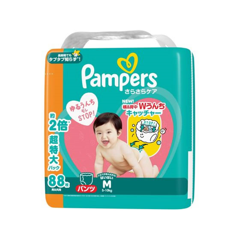 P&G パンパース さらさらケアパンツ メガジャンボ M ハイハイ 88枚 1パック（ご注文単位1パック）【直送品】