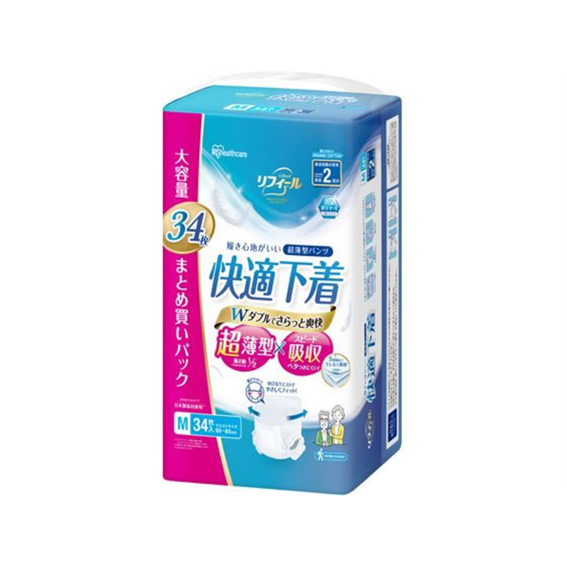 アイリスオーヤマ リフィール 超薄型パンツ Mサイズ 34枚入 NAD-M34-2 1パック(ご注文単位1パック)【直送品】