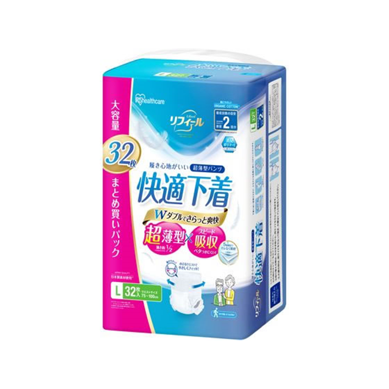 アイリスオーヤマ リフィール 超薄型パンツ Lサイズ 32枚入 NAD-L32-2 1パック(ご注文単位1パック)【直送品】