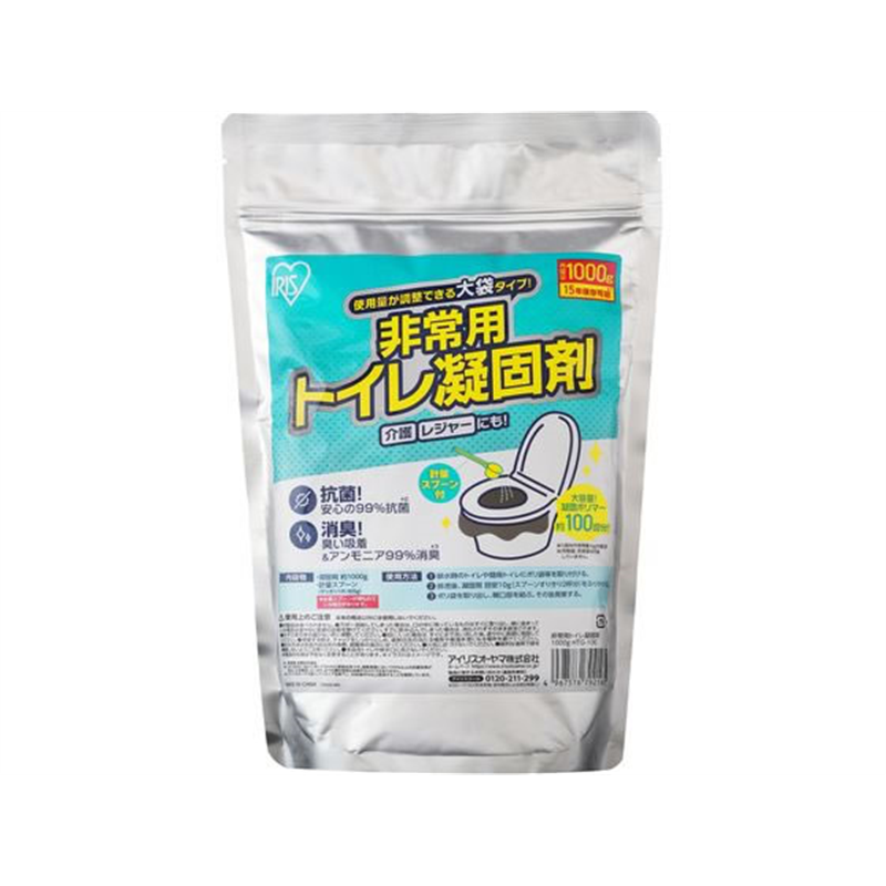 アイリスオーヤマ 非常用トイレ凝固剤 1000g HTG-100 1袋（ご注文単位1袋）【直送品】