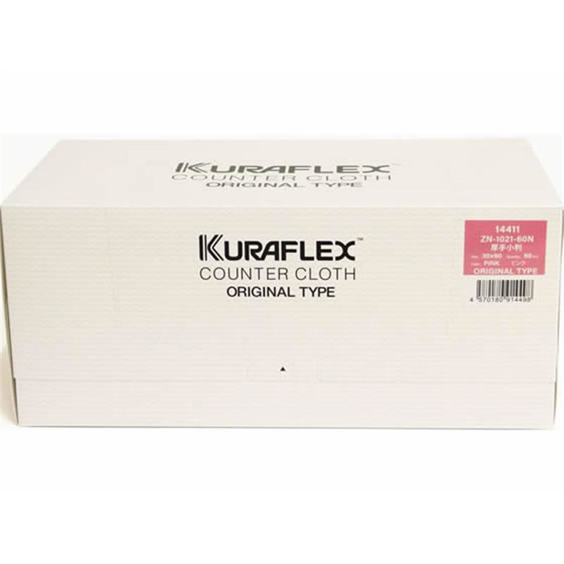 オザックス カウンタークロス 小判 ボックスタイプ 厚手 ピンク 60枚 1箱（ご注文単位1箱）【直送品】