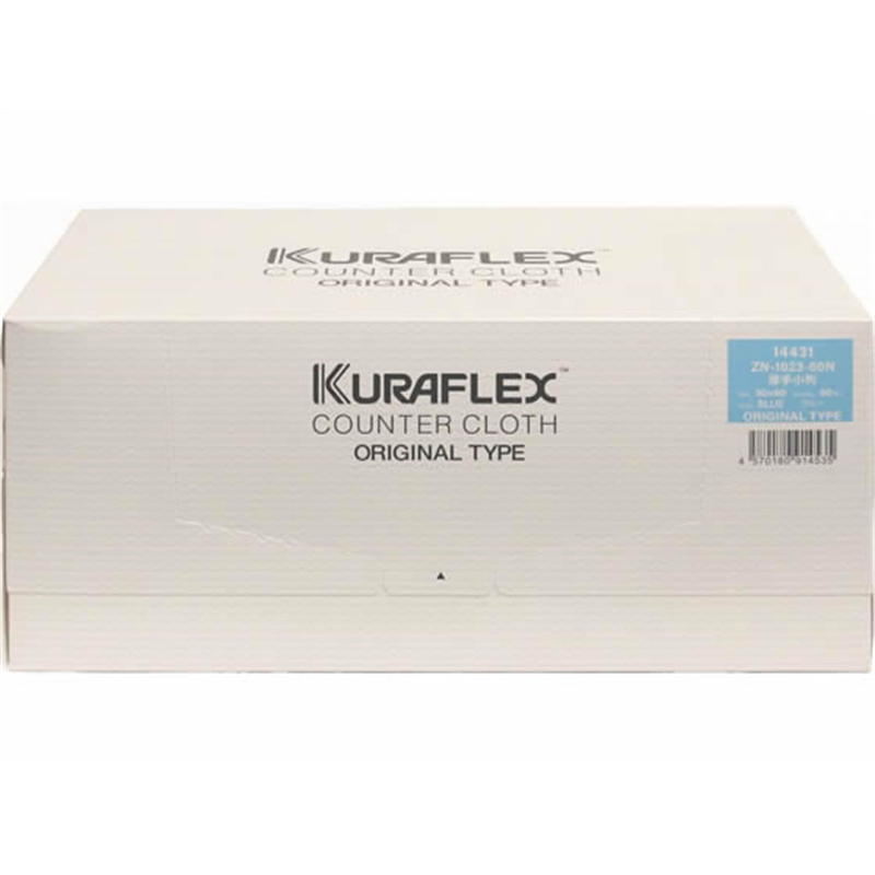 オザックス カウンタークロス 小判 ボックスタイプ 厚手 ブルー 60枚 1箱（ご注文単位1箱）【直送品】