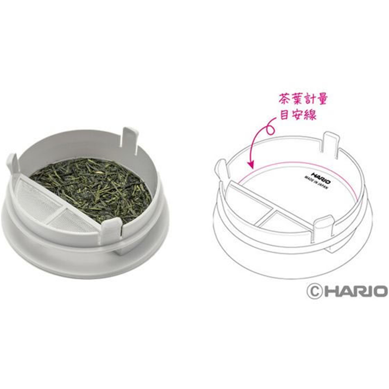 HARIO ポコフリット お手軽ティーポット マルティ OTPM-40-PGR 1個（ご注文単位1個）【直送品】