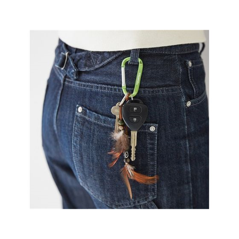 TRUSCO カラビナ 線径5mm×50mm D型 ブラック TKN550BK 1個（ご注文単位1個）【直送品】