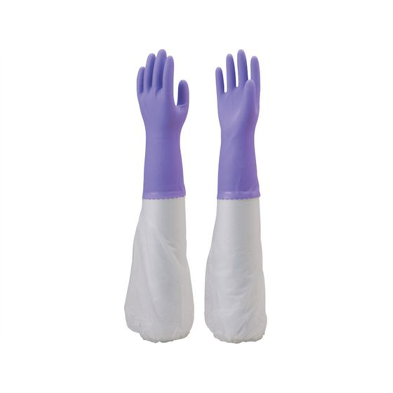 ショーワ 腕カバー付手袋厚手 No140 バイオレット Lサイズ NO140-L 1双（ご注文単位1双）【直送品】