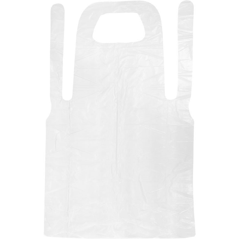 オオサキメディカル プラスチックエプロン 袖なし ホワイト 100枚 57127 1個（ご注文単位1個）【直送品】
