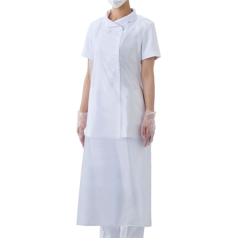 オオサキメディカル プラスチックエプロン 袖なし ホワイト 100枚 57127 1個（ご注文単位1個）【直送品】