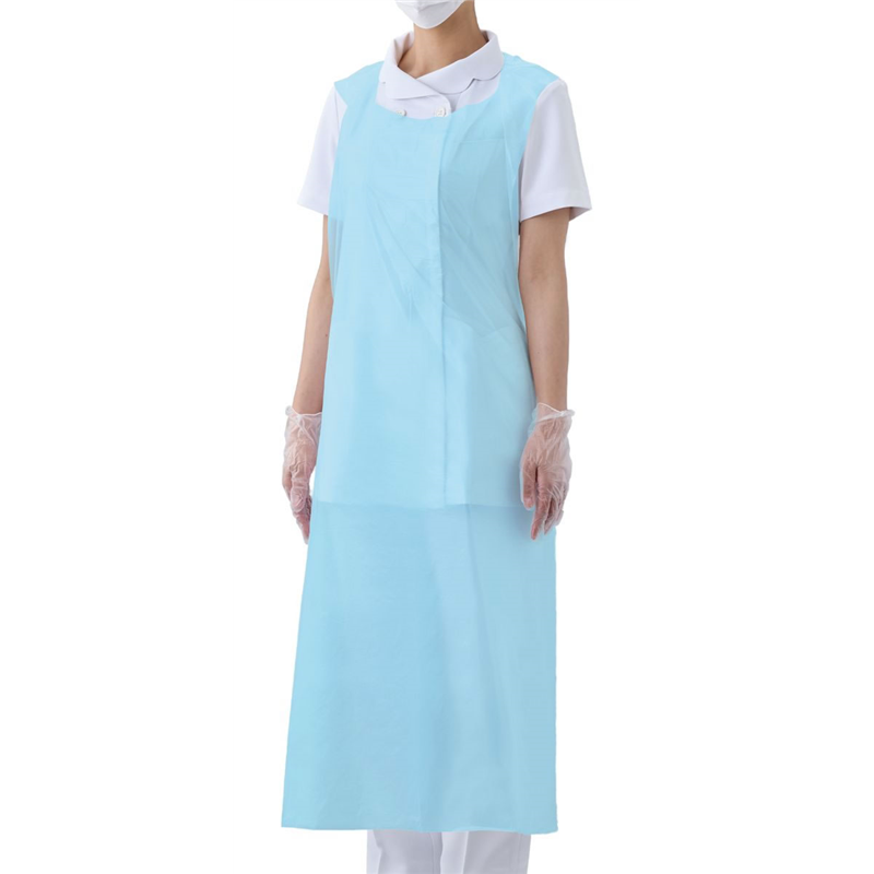 オオサキメディカル プラスチックエプロン 袖なし ブルー 100枚 57128 1個（ご注文単位1個）【直送品】