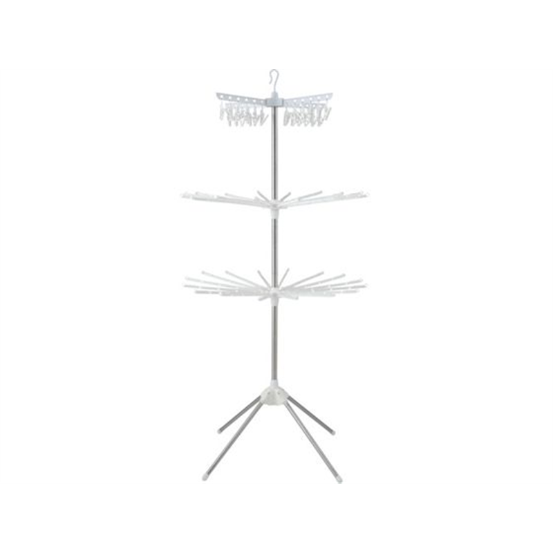 TENMA PORISH組立式スタンド物干しパラソル型3段PS-10K 1台（ご注文単位1台）【直送品】