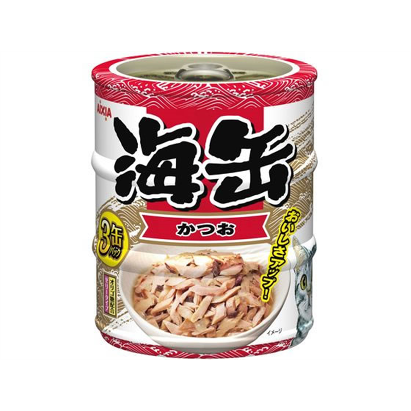 アイシア 海缶 ミニ3P かつお ゼリータイプ 180g 1パック（ご注文単位1パック）【直送品】