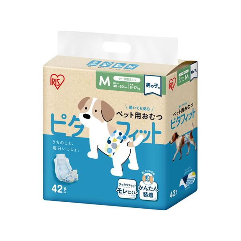アイリスオーヤマ ペット用おむつ M 42枚入 男の子用 MNPD-M42 1個（ご注文単位1個）【直送品】