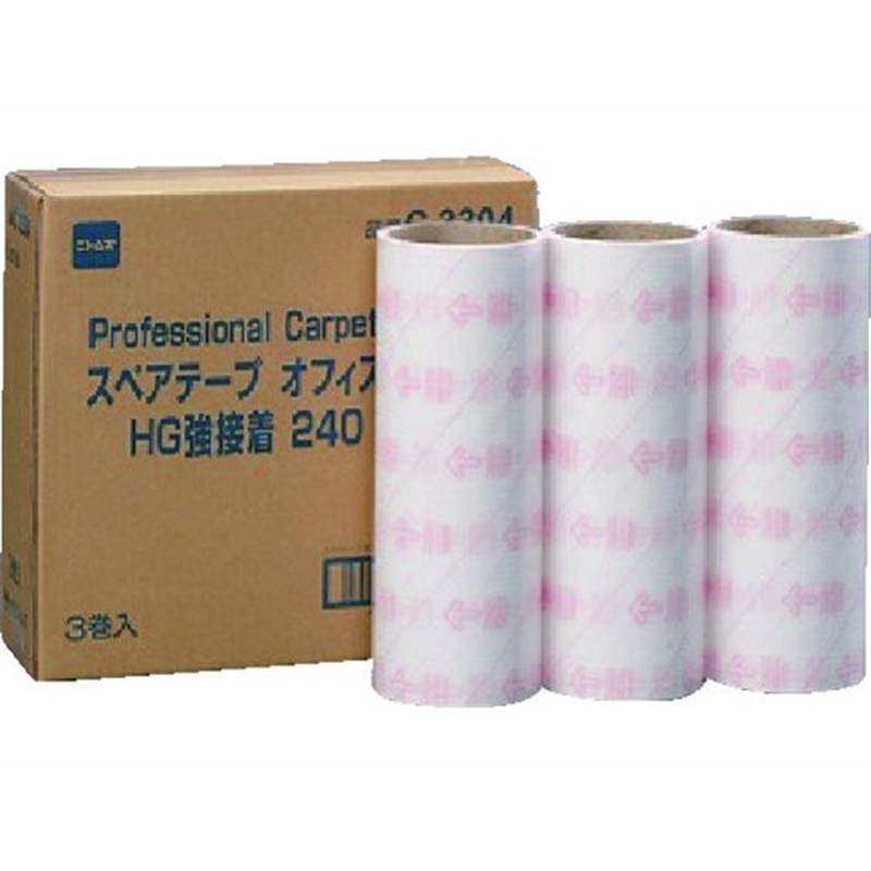 ニトムズ スペアテープオフィスコロコロHG強接着240mm (3巻入) C3304 1箱（ご注文単位1箱）【直送品】