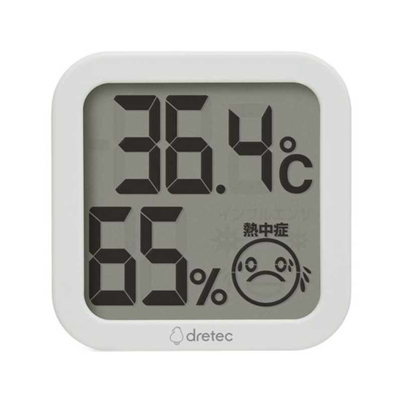 dretec デジタル温湿度計 ホワイト O-421WT 1台（ご注文単位1台）【直送品】