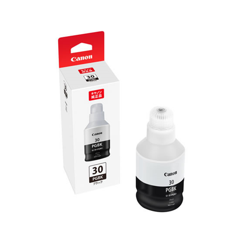 キヤノン インクボトルGI-30PGBK ブラック 3384C001 1個（ご注文単位1個）【直送品】