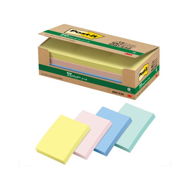 3M ポスト・イット エコノパックTM+ノート 1パック 1個(ご注文単位1個)【直送品】
