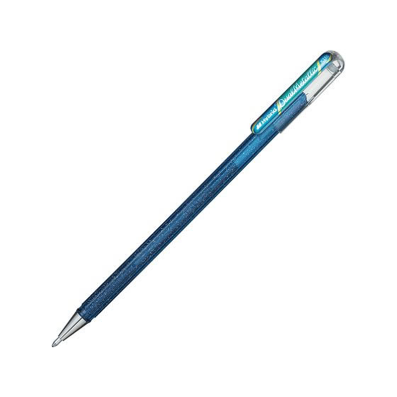 ぺんてる カラーボールペン デュアルメタリック 1.0mm ブルー+メタリックGR 1本（ご注文単位1本）【直送品】
