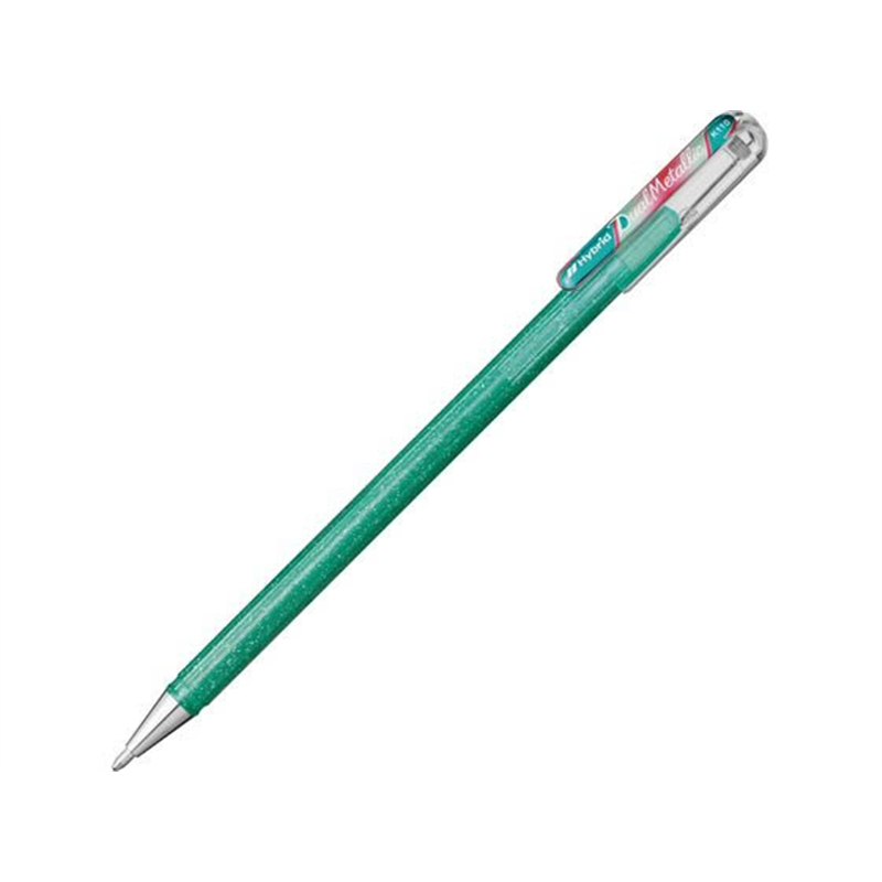 ぺんてる デュアルメタリック 1.0mm ターコイズグリーン+メタリックレッド&GR 1本（ご注文単位1本）【直送品】