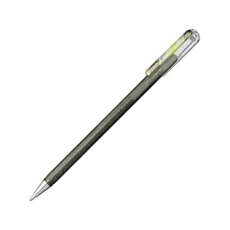 ぺんてる デュアルメタリック 1.0mm シルバー+メタリックコッパー&グリーン 1本（ご注文単位1本）【直送品】