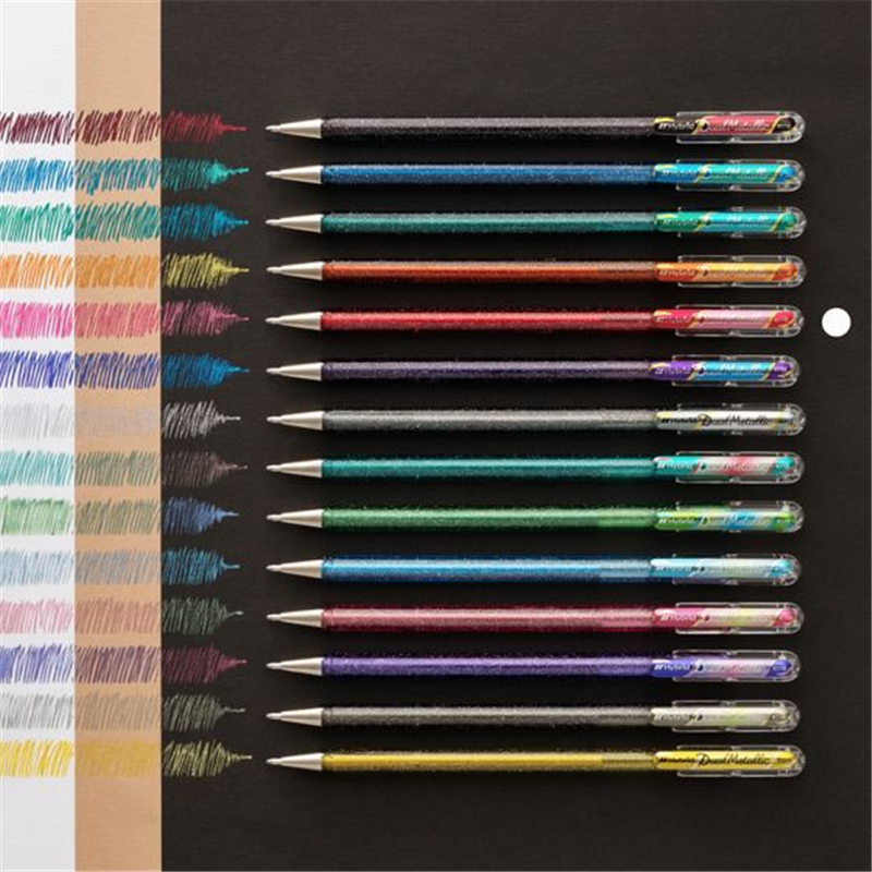 ぺんてる デュアルメタリック 1.0mm ピンク+メタリックピンク 1本（ご注文単位1本）【直送品】