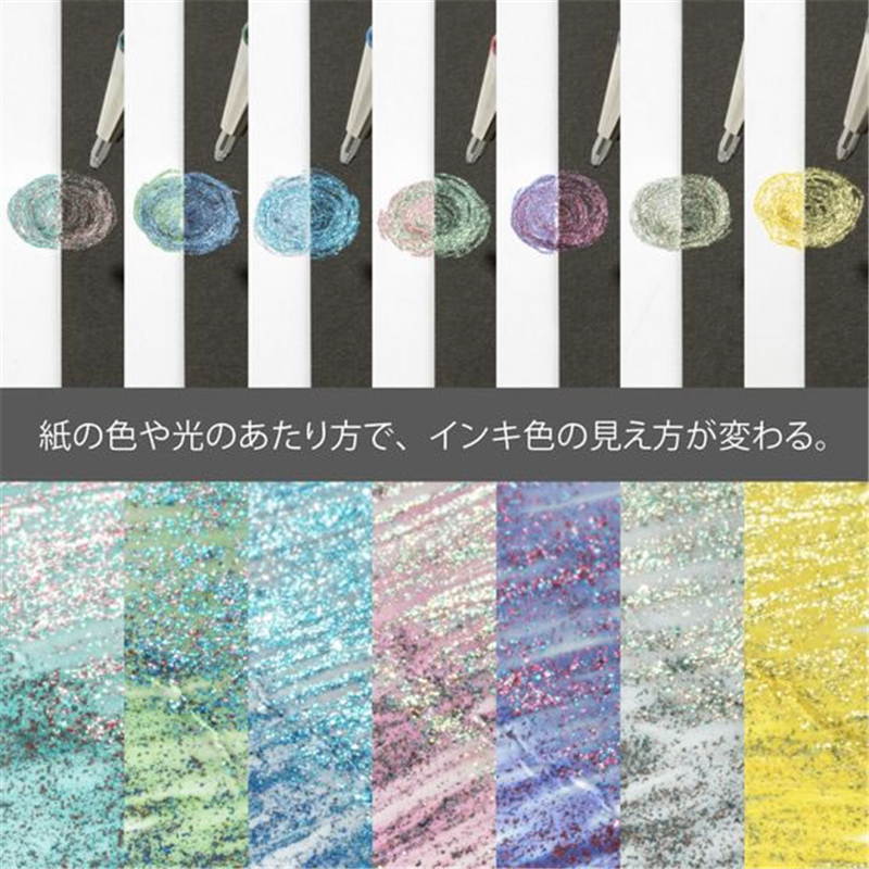 ぺんてる デュアルメタリック 1.0mm セット ファンタジー7色 1セット（ご注文単位1セット）【直送品】