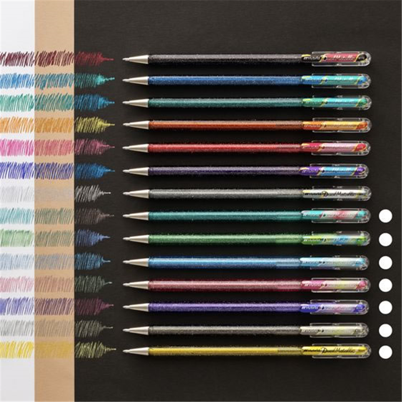 ぺんてる デュアルメタリック 1.0mm セット ファンタジー7色 1セット（ご注文単位1セット）【直送品】