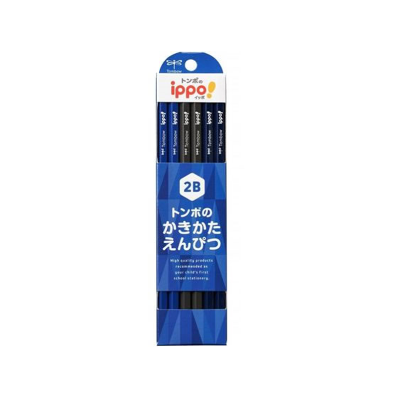 トンボ鉛筆 ippo!かきかたえんぴつ 2B ネイビー系 12本 1打（ご注文単位1打）【直送品】