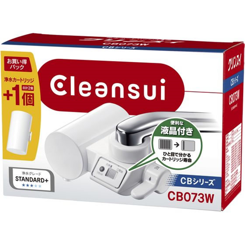三菱ケミカル クリンスイ 浄水器 カートリッジ+1個追加 CB073W-WT 1個（ご注文単位1個）【直送品】