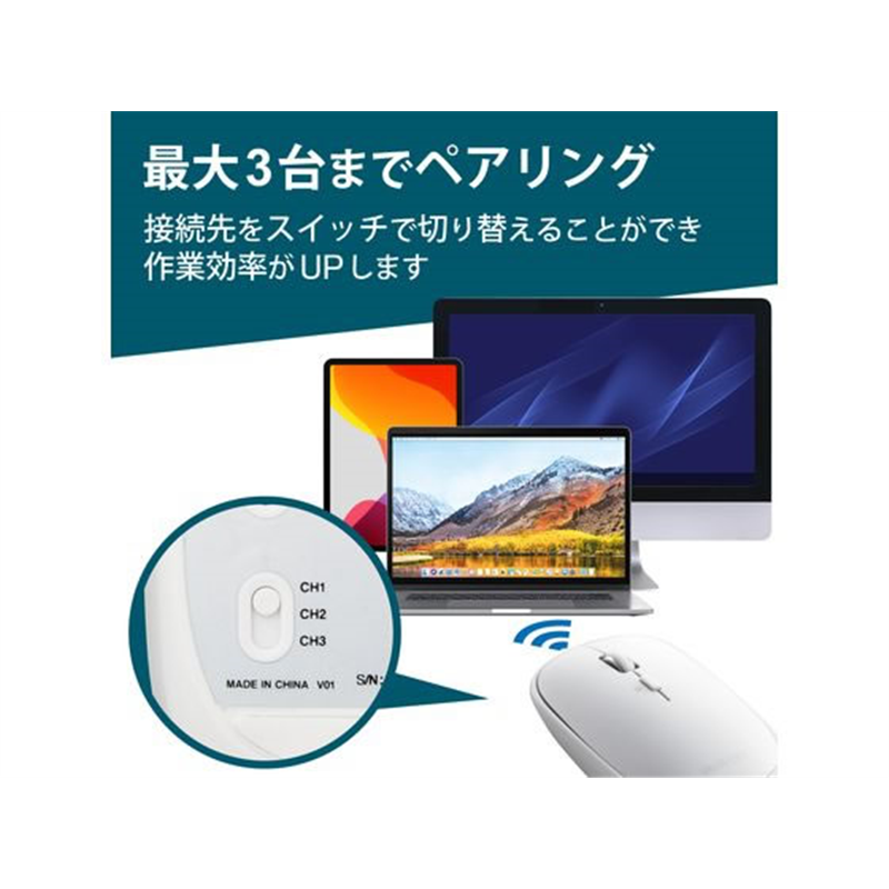エレコム ワイヤレスマウス 無線 Bluetooth 静音 4ボタン M-TM15BBWH 1個（ご注文単位1個）【直送品】