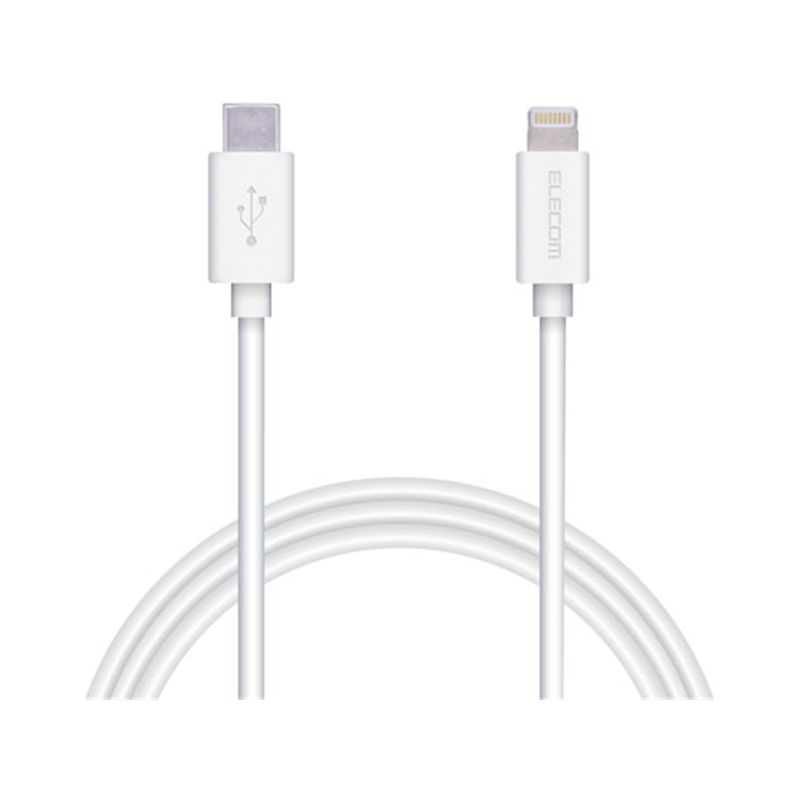 エレコム USB-C to Lightningケーブル 1.0m MPA-FCL10WH 1個（ご注文単位1個）【直送品】