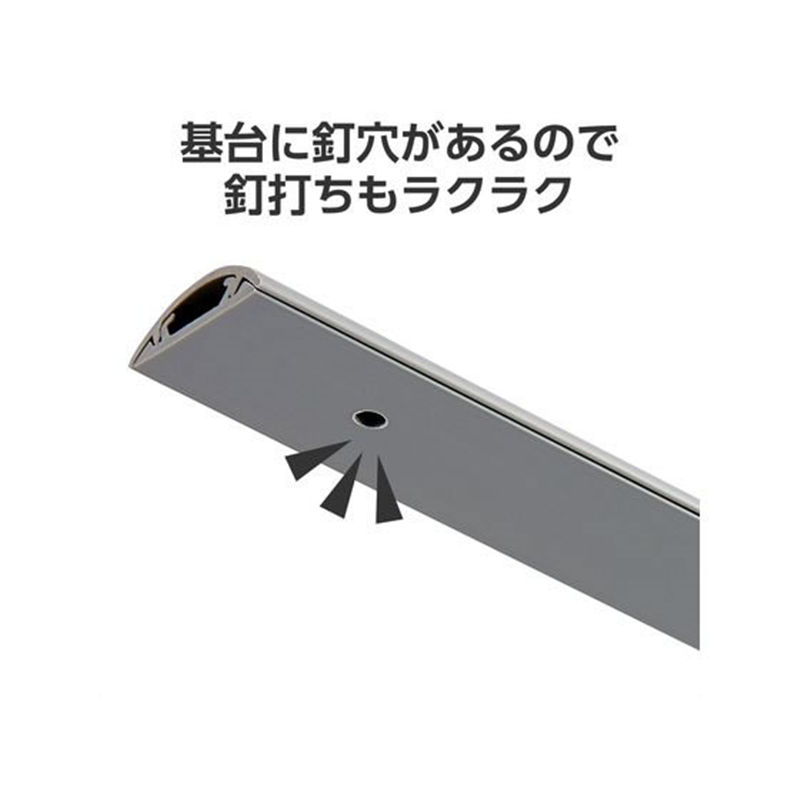 エレコム 配線カバー 床用(1m×30mm) グレー LD-GA1207MGY 1個（ご注文単位1個）【直送品】