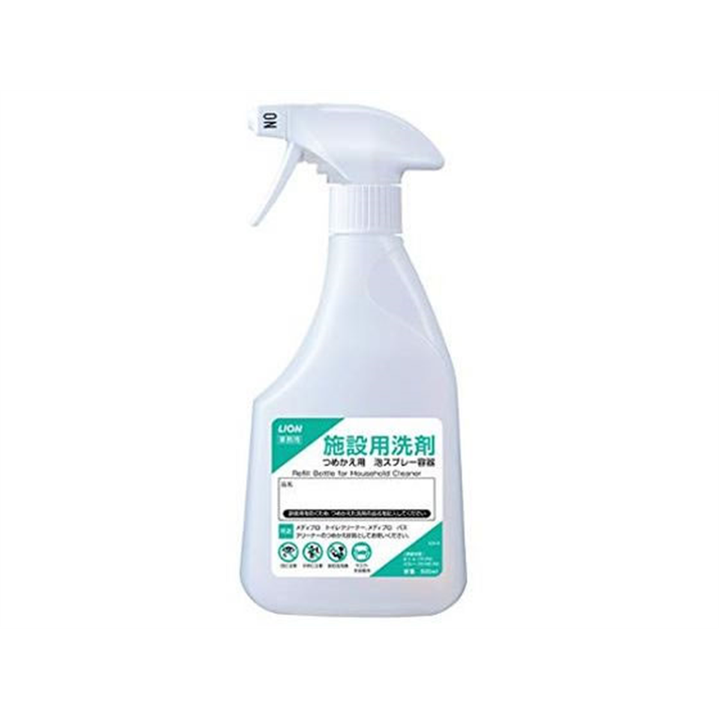 ライオン 施設用洗剤泡スプレー容器 500mL 1本（ご注文単位1本）【直送品】