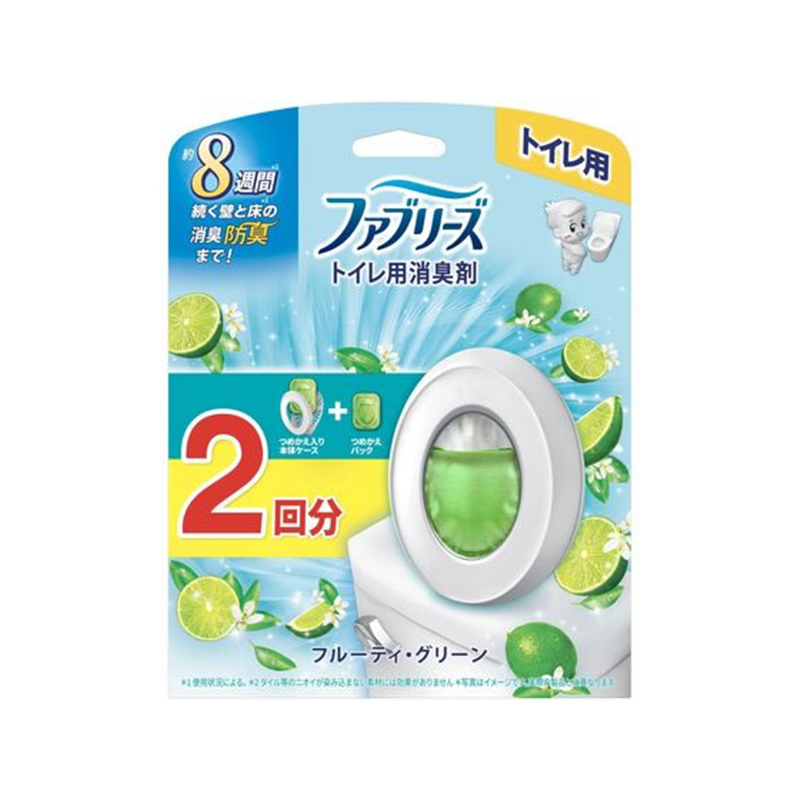 P&G ファブリーズ トイレ用消臭剤 グリーン 本体+詰替2個 1個（ご注文単位1個）【直送品】