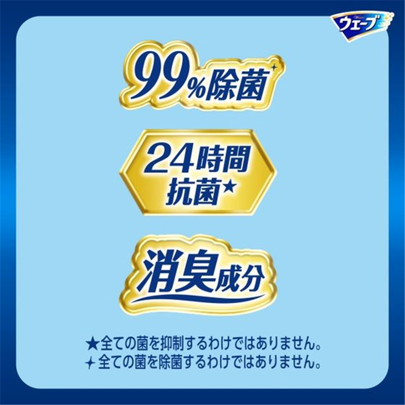 ユニ・チャーム ウェーブ 1枚完結 フロア用起毛ウェットシート 24枚 1パック（ご注文単位1パック）【直送品】
