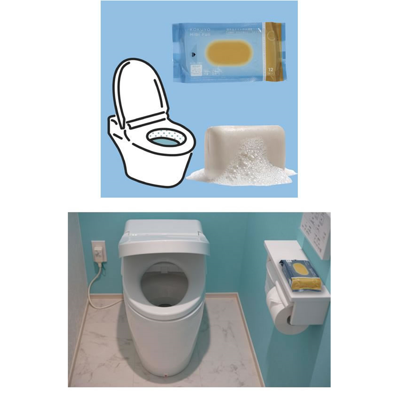 コクヨ Hibifull 流せるトイレのお掃除シート せっけん12枚 2個 1パック（ご注文単位1パック）【直送品】