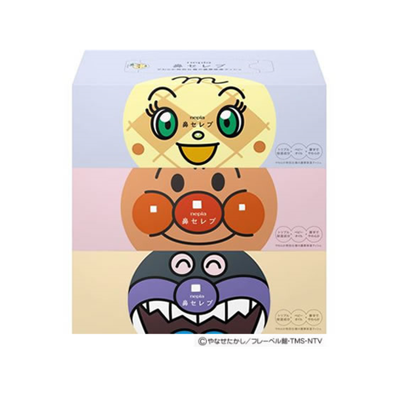 王子ネピア 鼻セレブ ティシュ アンパンマン 180組×3個パック 1個（ご注文単位1個）【直送品】